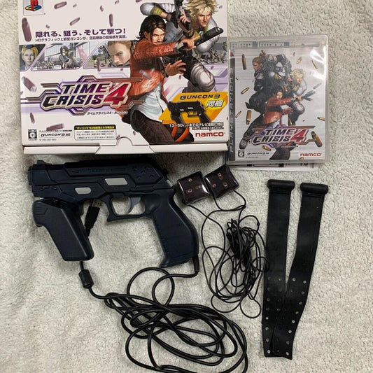 TIME CRISIS 4 and Gun Con 3 Set PlayStation 3 Gun Controller 3 PS3  Japan import