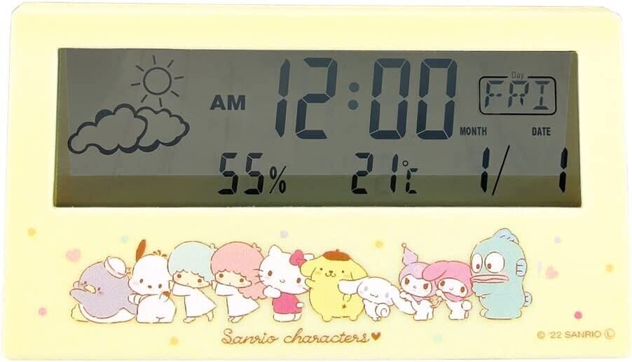 SR-5520382KK Sanrio Characters Digital Clock My Melody Cinnamoroll New