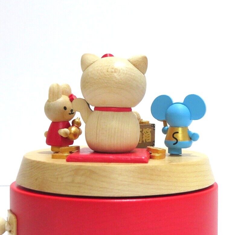 Hello Kitty Lucky Charms Sanrio Wooden Music Box Song: Rose-colored life