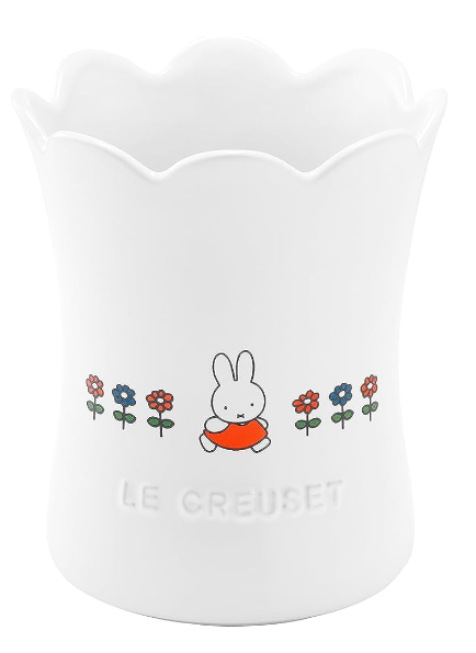 Le Creuset x Miffy Flower Vase Cotton White Tool Stand Bruna Japan NEW