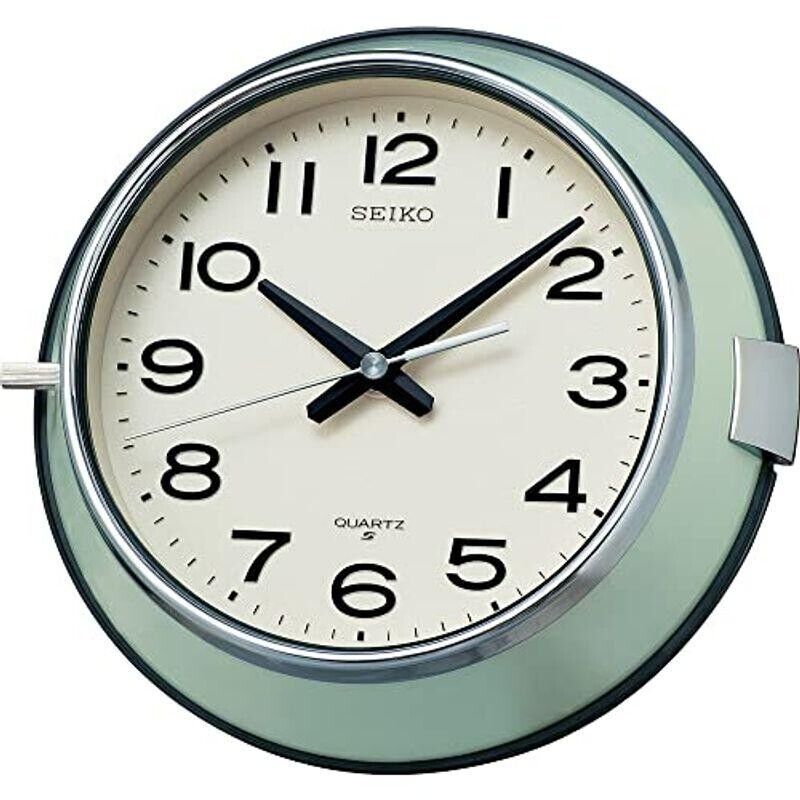 Seiko KS474M Wall Clock Analog Classic Office Home Light green