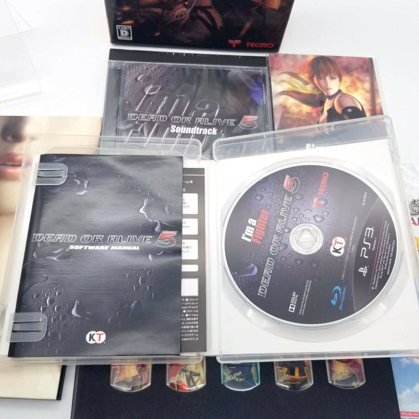 Dead or Alive 5 Collector's Edition Postcard Metal Plate Book CD PS3 Japan