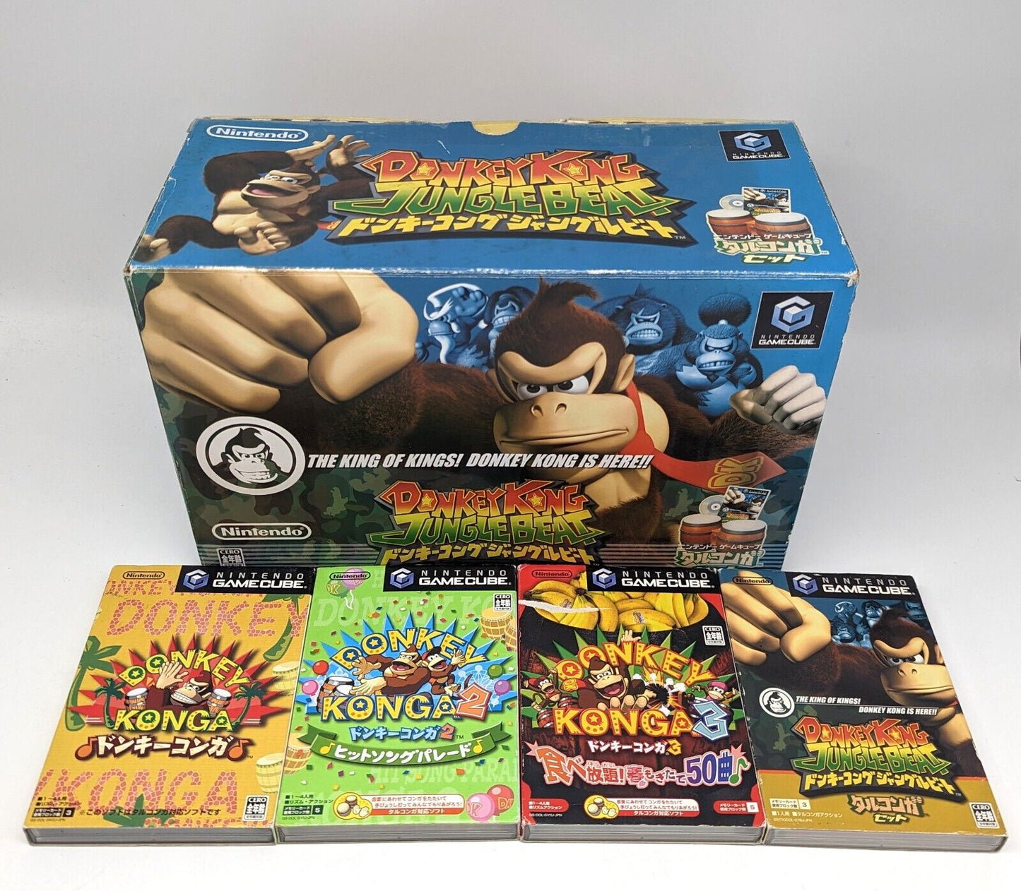 Donkey Konga 1 2 3 Jungle Beat Talconga Controller Set Nintendo Gamecube Japan