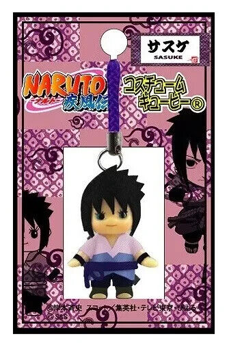 NARUTO 10th Anniversary Sasuke Uchiha Kewpie Mini Figure Key Ring Japan