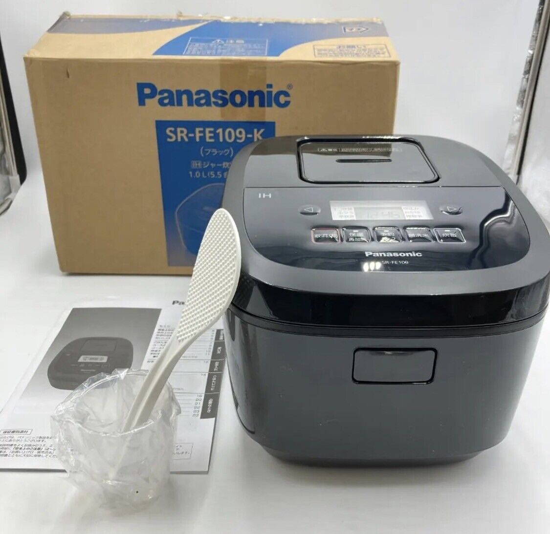 SR-FE109 Panasonic Rice Cooker 5.5Go IH Type Bincho Charcoal Pot Black 100V New