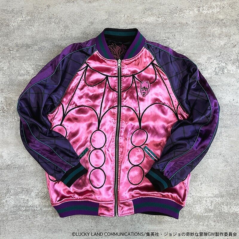 JoJo's Bizarre Adventure Pt.5 Diavolo Embroidery Satin Jacket L Size Sukajan