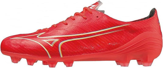 P1GA2362 MIZUNO ALPHA ELITE Fairy Coral White Volt 2E Soccer Cleats size US 6