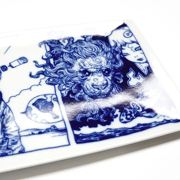 Katsuya Terada Dish Plate Ceramic Hasamiware Square 14cm Japan