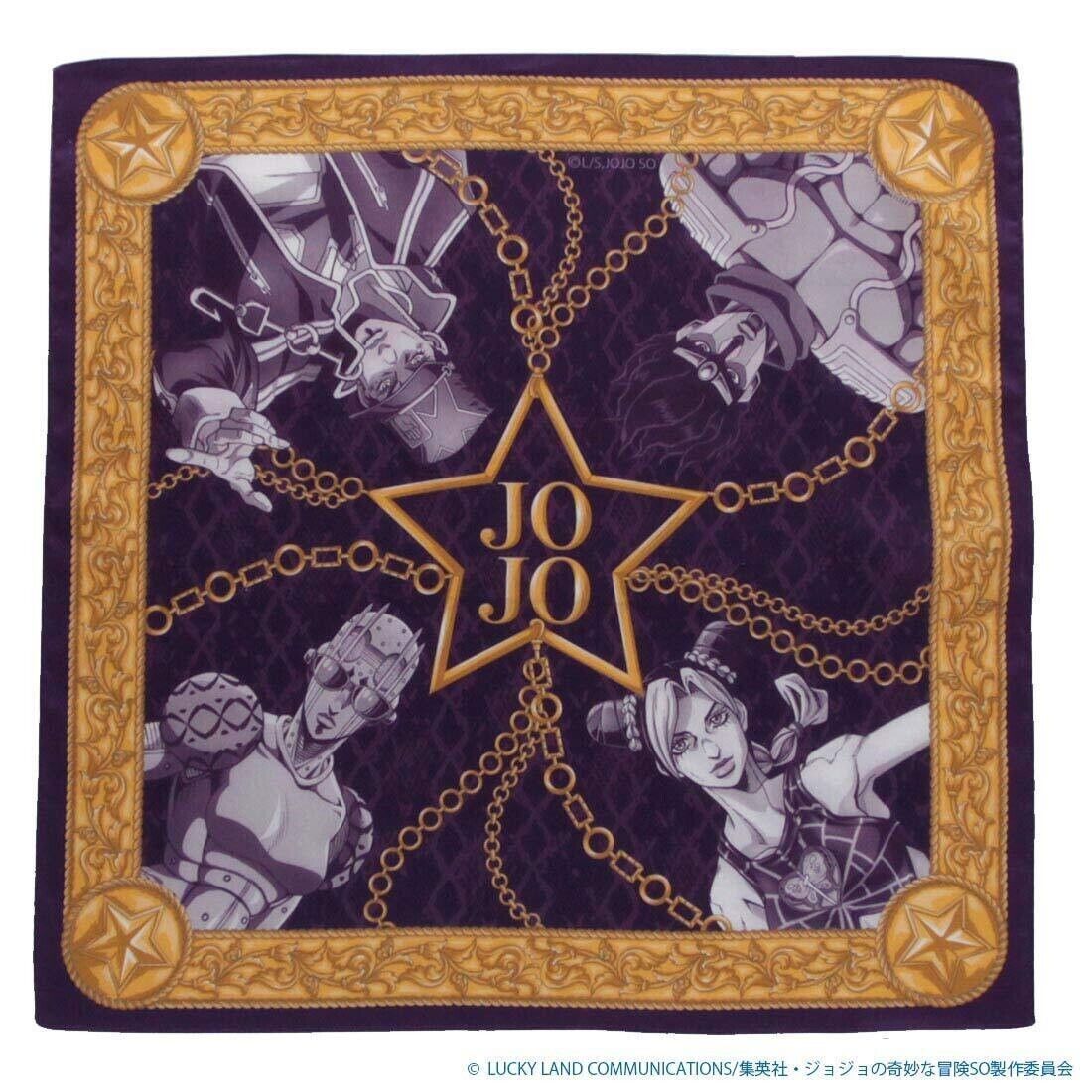 JoJo's Bizarre Adventure Pt.6 Jotaro Kujo & Jolyne Cujoh Print Handkerchief 50cm