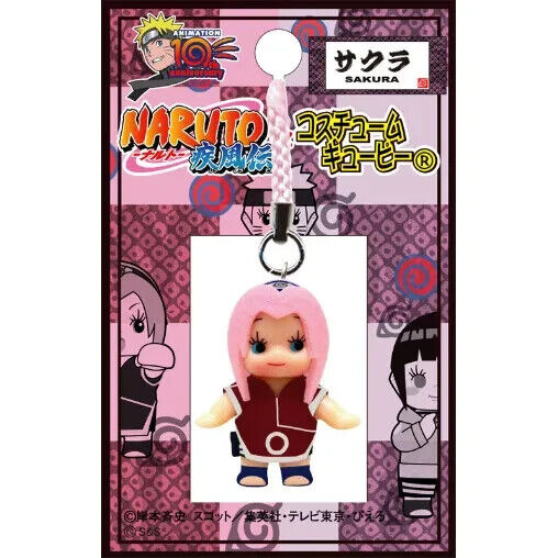 NARUTO 10th Anniversary Sakura Haruno Kewpie Mini Figure Key Ring Japan