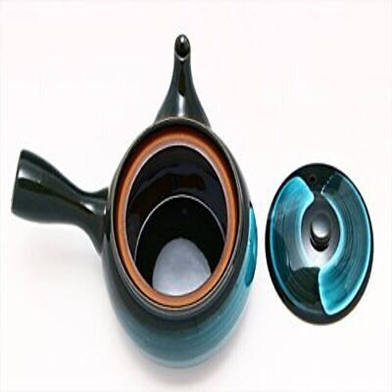 Mino Ware Japanese Emerald Teapot Kyusu, 390ml