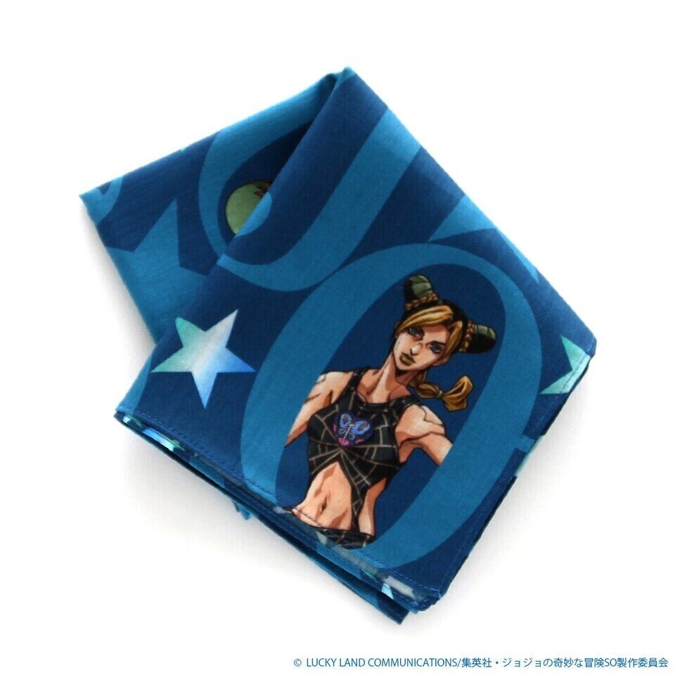 JoJo's Bizarre Adventure Pt.6 Stone Ocean Print Handkerchief Scarf 50cm Japan