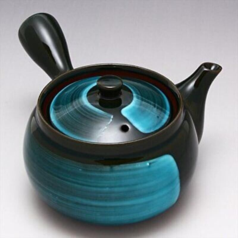 Mino Ware Japanese Emerald Teapot Kyusu, 390ml